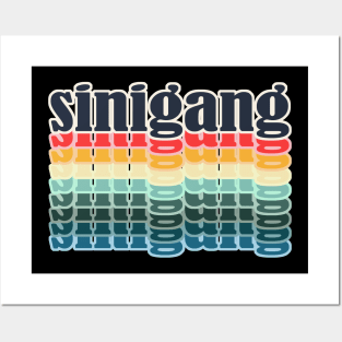 Sinigang Typography Repeated Text Retro Colors Posters and Art